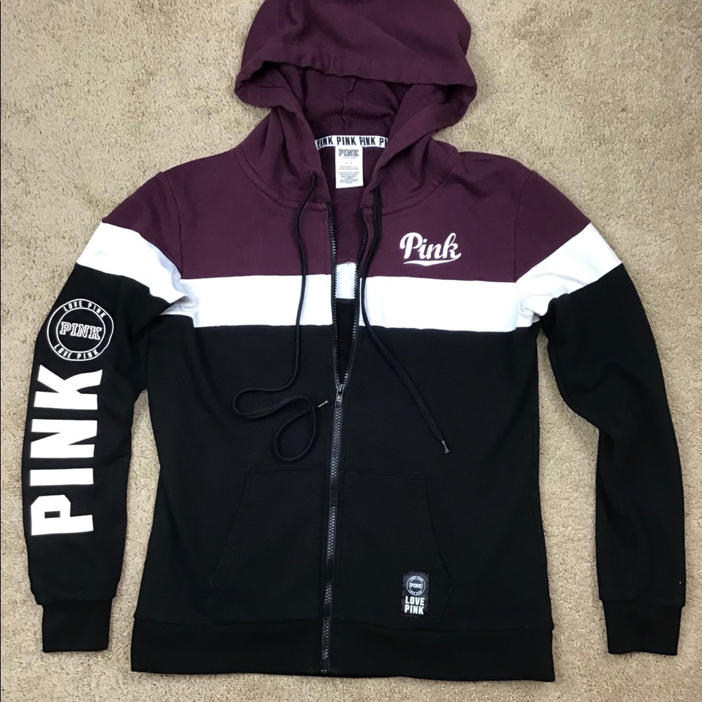 Victoria Secret PINK ZIP UP Hoodie Jacket Sz Small